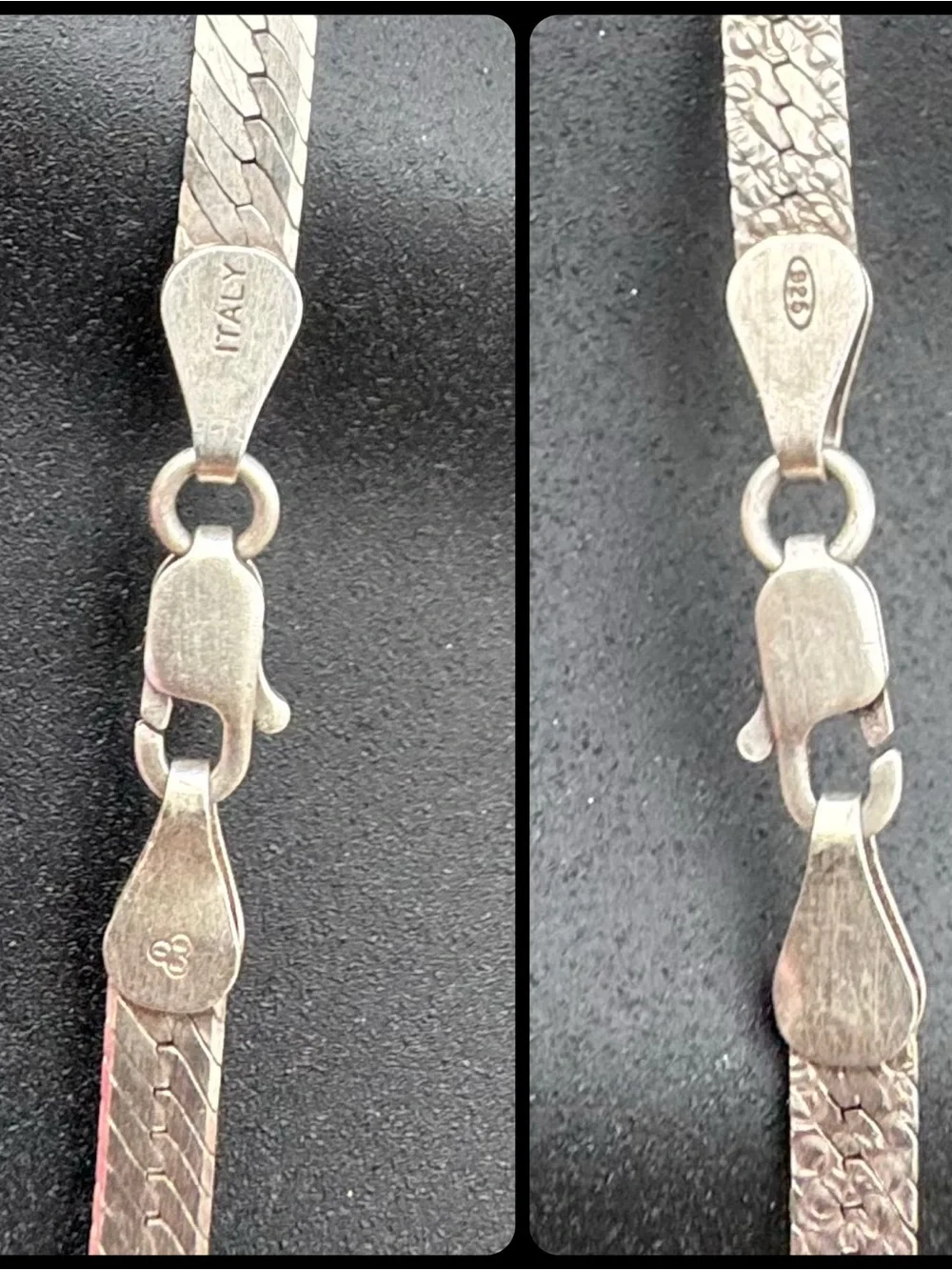 Sterling Silver 925 36” long - wide/thick chain necklace (unique design) Italy